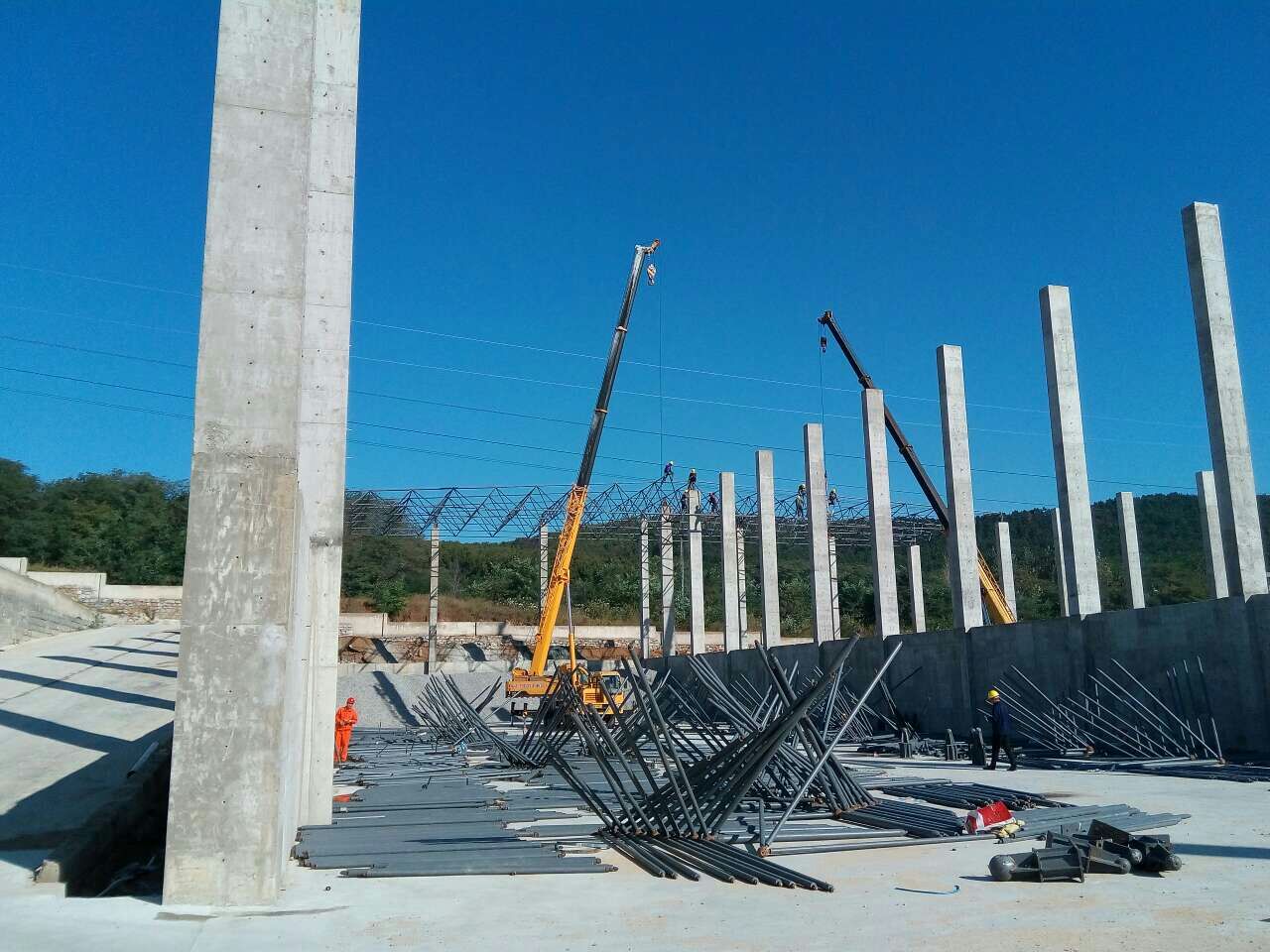 双城搅拌站网架